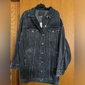 Vintage American eagle black denim jacket